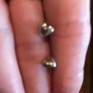 James Avery Solid Heart Ear Posts